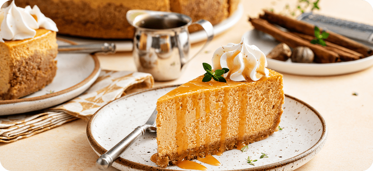Dessert with whipped cream and caramel sauce